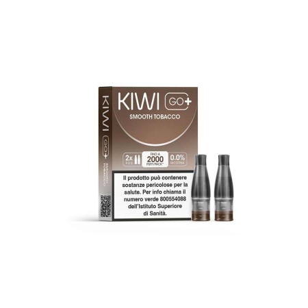 KIWI GO + POD - SMOOTH TOBACCO 0 (2 PEZZI)