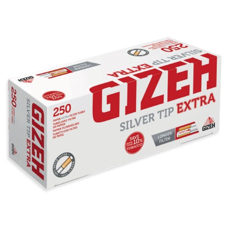 GIZEH TUB SILVER TIP EXTRA 4x250 p.