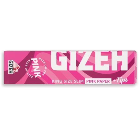 GIZEH EXTRA FINE PINK KS SLIM+TIPS 26