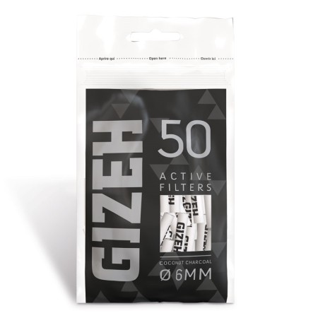 GIZEH ACTIVE FILTER 6MM BAG 50 PZ.
