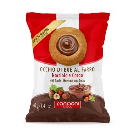 Occhi di Bue al Farro: NOCCIOLA (cartone da 26 pezzi) 40G - ZANIBONI