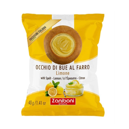 Occhi di Bue al Farro: LIMONE (cartone da 26 pezzi) 40G - ZANIBONI