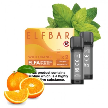 ELFBAR ELFA 2ML PREFILLED POD WILD ORANGE (2 PEZZI) 20 MG