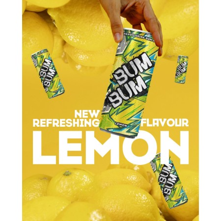 BUM BUM LEMON ENERGY DRINK 250ML X 24 PZ