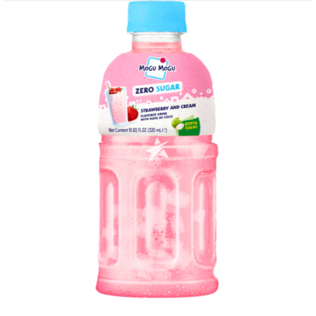 MOGU MOGU ZERO STRAWBERRY E CREAM - 320ML CONFEZIONE DA 6