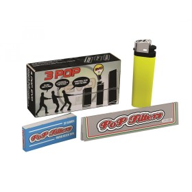 POP FILTERS COMBI-POP KING SIZE SLIM ITALIA SILVER LINE E FILTRI IN CARTA - 32 CARTINE LUNGHE + 32 FILTRI IN CARTA
