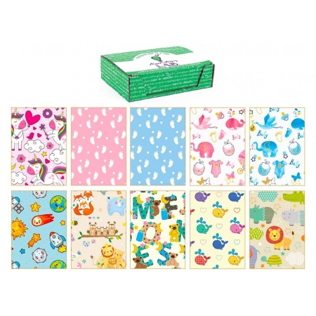 CARTA DA REGALO 100 FOGLI  BABY 10X10