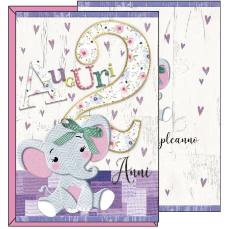 BIGLIETTI AUGURI 2° COMPL. BIMBI E APETTE 6 PEZZI