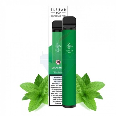 ELFBAR 600 DISPOSABLE POD SPEARMINT 20MG