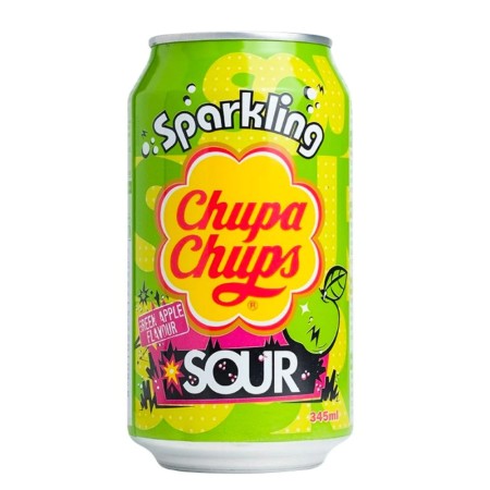 BEVANDA CHUPA CHUPS SPARKLING MELA VERDE SOUR LATTINA 345ML CARTONE 24 PZ. -promo- scad. 12/07/26