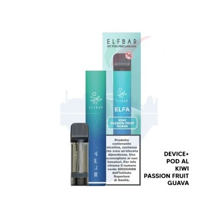 ELFBAR ELFA DEVICE + POD KIWI PASSION FRUIT GUAVA 20 MG