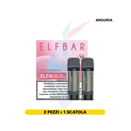 ELFBAR ELFA 2ML PREFILLED POD WATERMELON (2 PEZZI) 20 MG