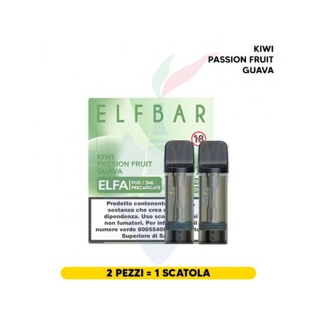 ELFBAR ELFA 2ML PREFILLED POD KIWI PASSION FRUIT GUAVA (2 PEZZI) 20 MG