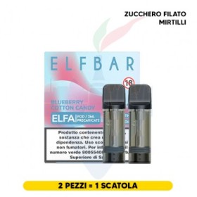 ELFBAR ELFA 2ML PREFILLED POD BLUEBERRY COTTON CANDY (2 PEZZI) 20 MG