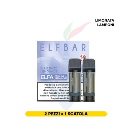 ELFBAR ELFA 2ML PREFILLED POD BLUE RAZZ LEMONADE (2 PEZZI) 20 MG
