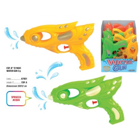 ROSSINI'S MAXY WATER GUN CON CARAMELLE 3GR X 12 PEZZI