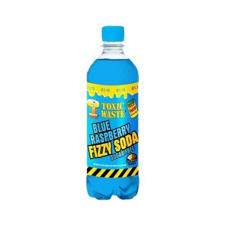 Toxic Waste Fizzy Soda Blue Raspberry 500ml x 12pz