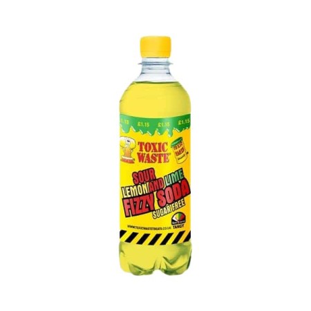 Toxic Waste Fizzy Soda Sour Lemon & Lime 500ml x 12pz