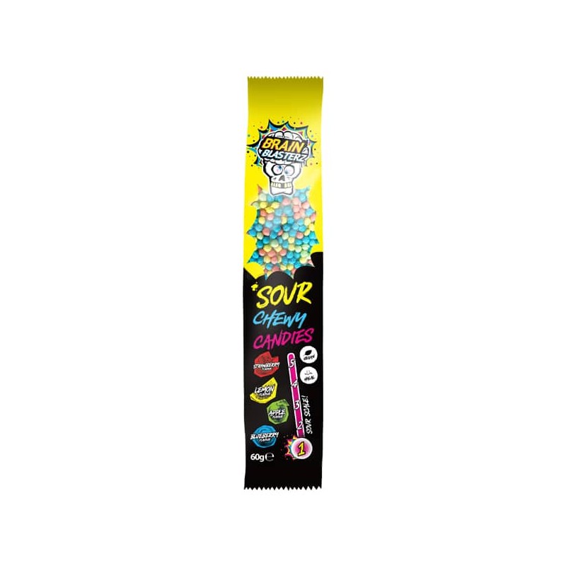 Brain Blasterz Super Sour Chewy Candies 12 pezzi