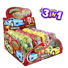JOHNY BEE WHISTLE CAR POP 3 in 1 10GR X 24 PEZZI - COD 232