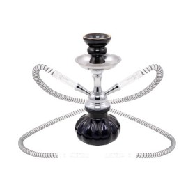 NARGHILE' Atomic Water Pipe 25 cm 2 Tubes Pumpkin Black 0230327