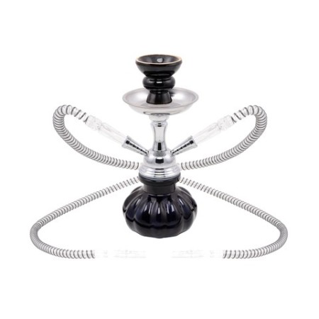 NARGHILE' Atomic Water Pipe 25 cm 2 Tubes Pumpkin Black 0230327