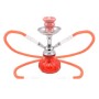 NARGHILE' Atomic Water Pipe 25 cm 2 Tubes Pumpkin Red 0230330