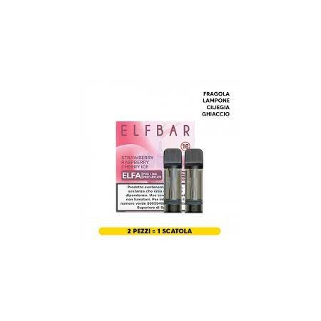 ELFBAR ELFA 2ML PREFILLED POD STRAWBERRY RASPBERRY CHERRY ICE (2 PEZZI) 20 MG