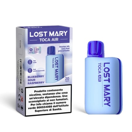LOST MARY TOCA AIR -KIT BLUE- BLUEBERRY SOUR RASPBERRY 20 MG