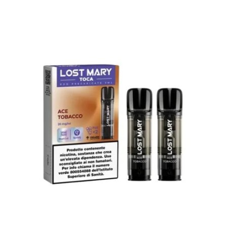 LOST MARY TOCA AIR -POD- ACE TOBACCO (2 PEZZI) 20 MG