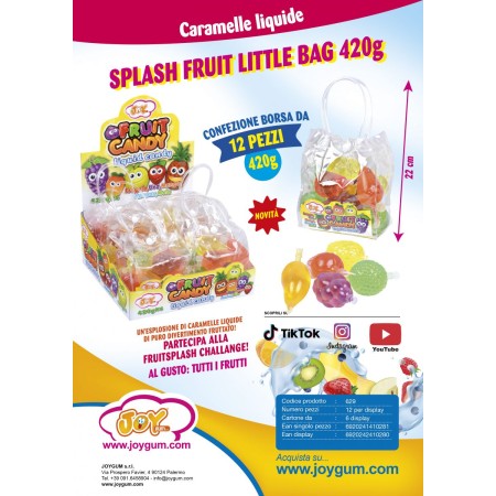 JOHNY BEE FRUIT SPLASH LITTLE BAG CONF. 420g x 6pz - cod. 629