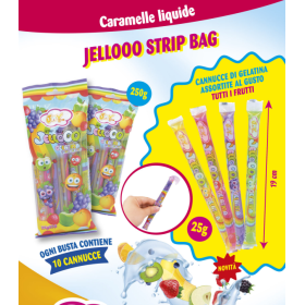 JOHNY BEE JELLOOO STRIP BAG 250GR X 10 PZ -cod 637 -promo- scad. 10/07/26