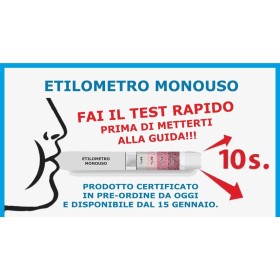 ETILOMETRO MONOUSO ALCOL TEST EXPO DA 30PZ